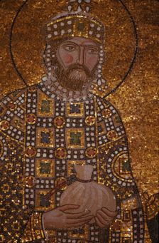 Byzantine Emperor Constantine IX Monomachos, St. Sophia, Istanbul, 20th century. Artist: CM Dixon