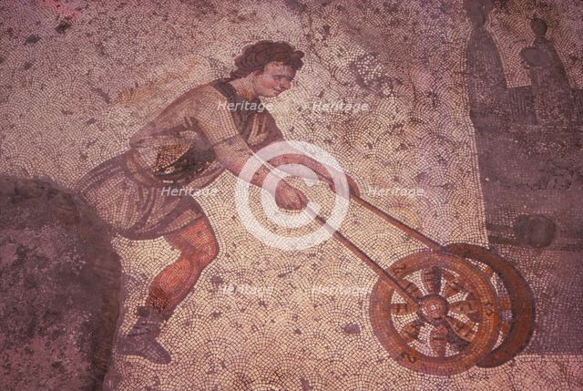 Byzantine Floor Mosaic in the Great Palace, Istanbul, 20th century. Artist: Unknown.