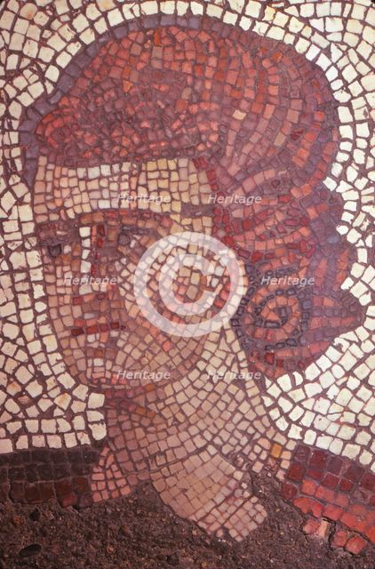 Byzantine Floor Mosaic in the Great Palace, Istanbul, 565 - 578 AD, (20th century).  Artist: Unknown.