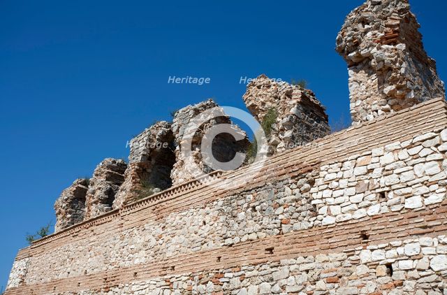 Byzantine fortifications, Nikopolis, Greece. Creator: Samuel Magal.