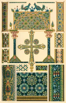 Byzantine glass mosaic, coloured enamel, illumination, (1898). Creator: Unknown