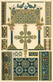 Byzantine glass mosaic, coloured enamel, illumination, (1898). Creator: Unknown