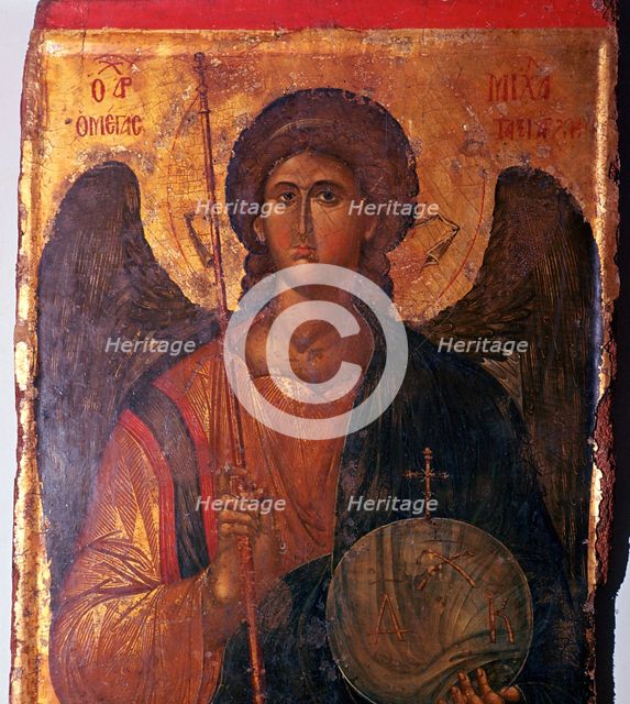 Byzantine icon of the Archangel Michael, 14th century. Artist: Unknown