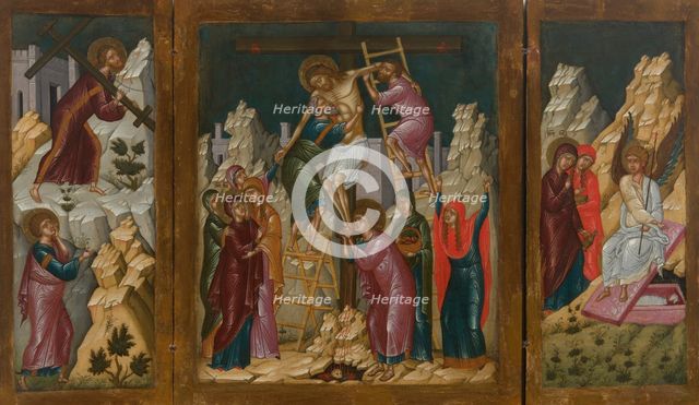 Byzantine Triptych with Scenes from the Passion of Christ, 2nd half of 16th century. Creator: Unknown.