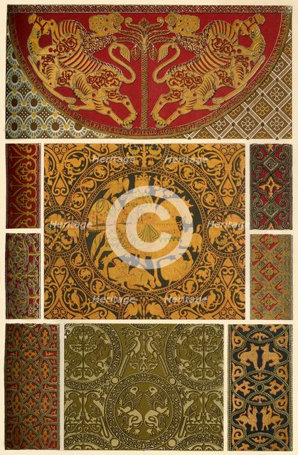 Byzantine weaving and embroidery, (1898).  Creator: Unknown.