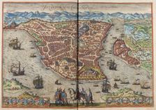 Byzantium. Constantinopolis (From: Civitates Orbis Terrarum), 1572. Artist: Hogenberg, Frans (1535-1590)