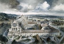 Byland Abbey, 1539, (c1960s). Artist: Alan Ernest Sorrell