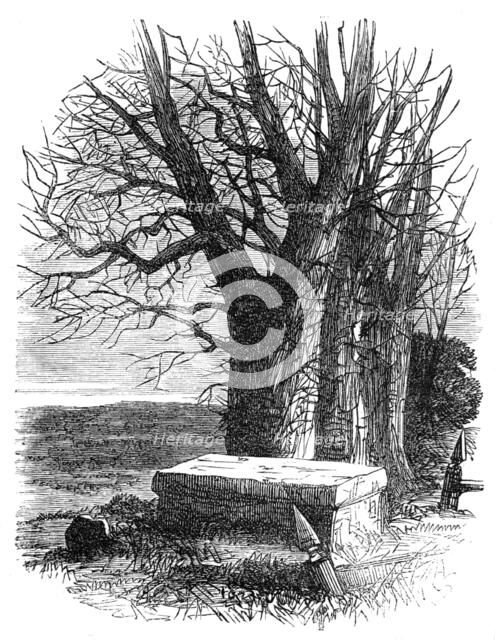 Byron's "Tomb" at Harrow, 1862. Creator: Unknown.