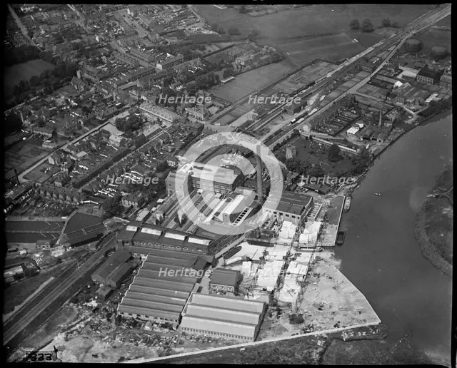 C Townsend Hook and Co Snodland Paper Mill and  environs, Snodland, Kent, c1930s. Creator: Arthur William Hobart.