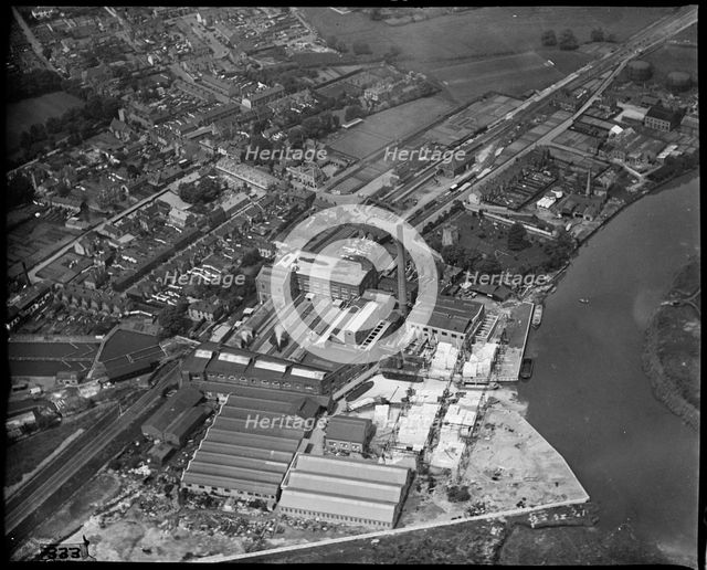 C Townsend Hook and Co Snodland Paper Mill and  environs, Snodland, Kent, c1930s. Creator: Arthur William Hobart.