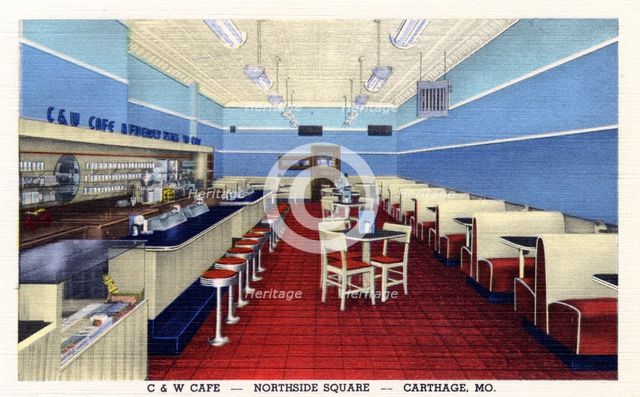 C & W Cafe, Carthage, Missouri, USA, 1946. Artist: Unknown