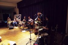 C Allard, E Dankworth, C Garrick, M Lockheart, A Dankworth and D Garcia, Watermill Jazz Club, 2014. Artist: Brian O'Connor