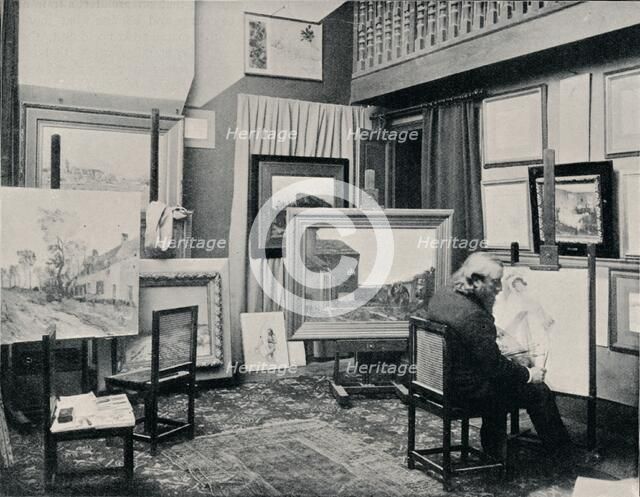 'C. Cazin in his Studio', c1897. Artist: Unknown.