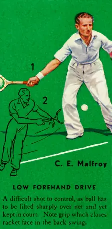 C. E. Malfroy - Low Forehand Drive c1935. Creator: Unknown