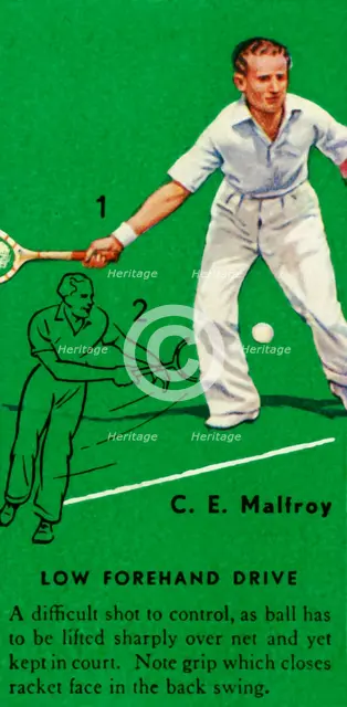 'C. E. Malfroy - Low Forehand Drive', c1935. Creator: Unknown.