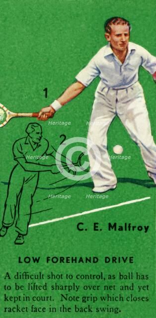 'C. E. Malfroy - Low Forehand Drive', c1935. Creator: Unknown.