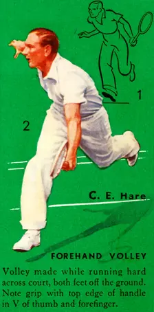 C. E. Hare - Forehand Volley c1935. Creator: Unknown