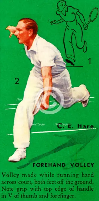 'C. E. Hare - Forehand Volley', c1935. Creator: Unknown.