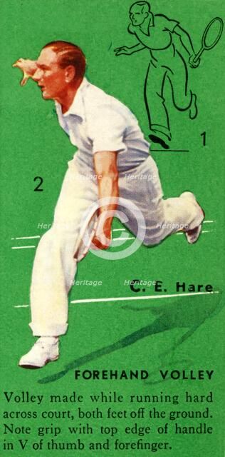 'C. E. Hare - Forehand Volley', c1935. Creator: Unknown.