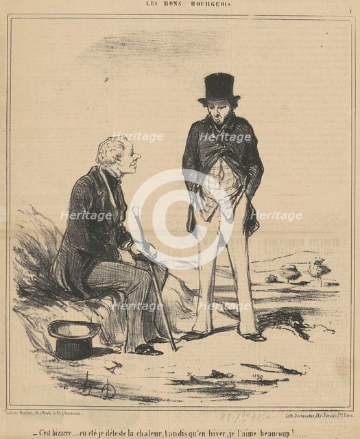 C'est bizarre ... été, 19th century. Creator: Honore Daumier.