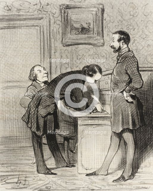 C'est bien parce que c'est votre ami..., 1845. Creator: Honore Daumier.