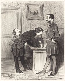 C'est bien parce que c'est votre ami..., 1845. Creator: Honore Daumier