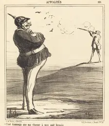 C'est dommage que ma chasse a moi soit fermée, 1867. Creator: Honore Daumier