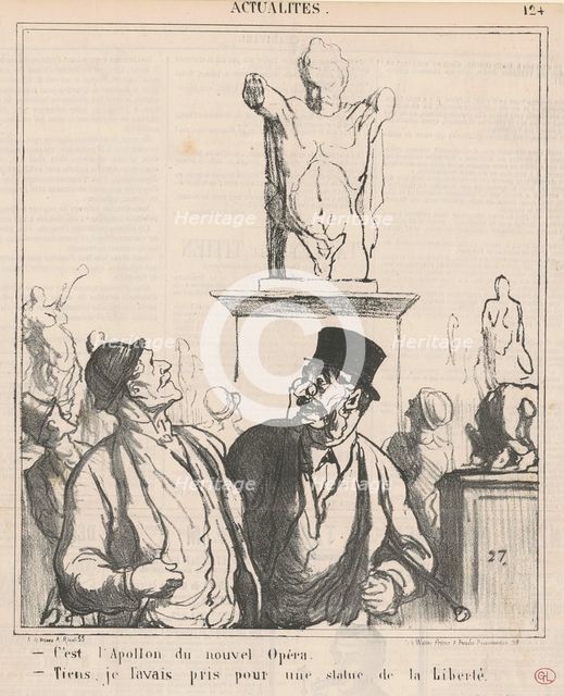 C'est l'apollon du nouvel opéra, 19th century. Creator: Honore Daumier.