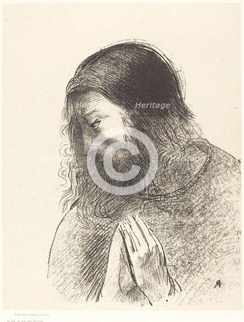 C'est moi, Jean, qui ai vu et qui ai oie ces choses (And I John saw these things and heard..., 1899. Creator: Odilon Redon.