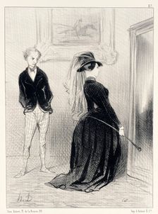 C'est singulier... il ne me vient plus d'idées maintenant..., 1844. Creator: Honore Daumier