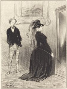 C'est singulier... il ne me vient plus d'idées maintenant..., 1844. Creator: Honore Daumier