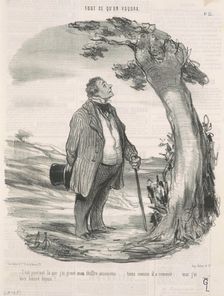 C'est pourtant la que j'ai gravé mon chiffre ..., 19th century. Creator: Honore Daumier