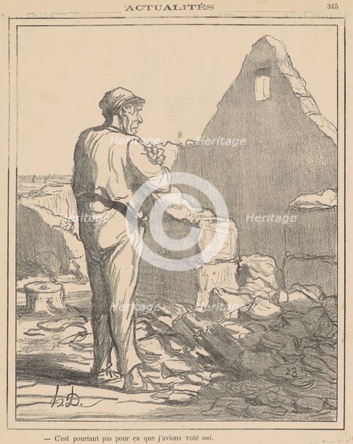 C'est pourtant pas pour ça que j'avions voté oui, 19th century. Creator: Honore Daumier.
