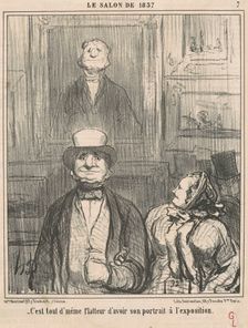 C'est tout d'même flatteur d'avoir son portrait à l'exposition, c1857. Creator: Honore Daumier