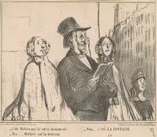 C'été Molière qui été sur ce monumente ..., 19th century. Creator: Honore Daumier