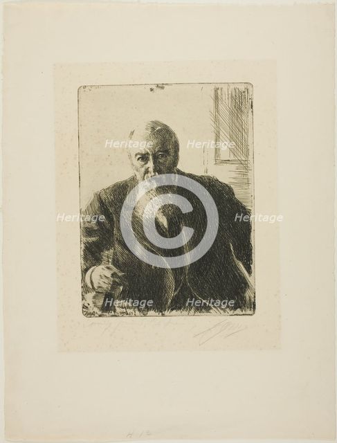 C. F. Liljevalch, 1909. Creator: Anders Leonard Zorn.
