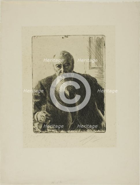 C. F. Liljevalch, 1909. Creator: Anders Leonard Zorn.