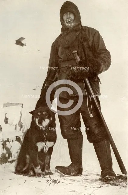 'C. H. Meares and 'Osman', The Leader of the Dogs', 28 August 1911, (1913). Artist: Herbert Ponting.