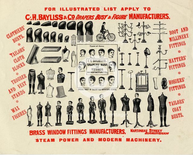C.H.Bayliss & Co - mens shop dressing, 19th century. Artist: Unknown