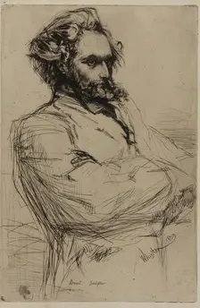 C.L. Drouet, Sculptor, 1859. Creator: James Abbott McNeill Whistler