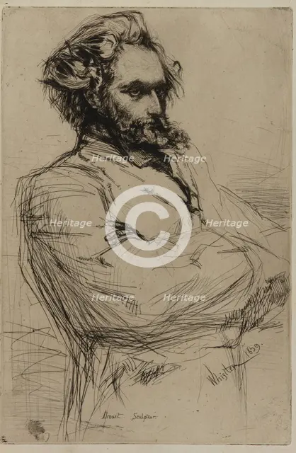 C.L. Drouet, Sculptor, 1859. Creator: James Abbott McNeill Whistler.