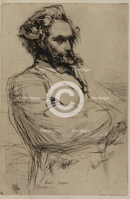 C.L. Drouet, Sculptor, 1859. Creator: James Abbott McNeill Whistler.