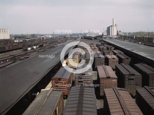 C. M. St. P. & P. R.R., general view of part of Galewood yard, Chicago, Illinois, 1943. Creator: Jack Delano.