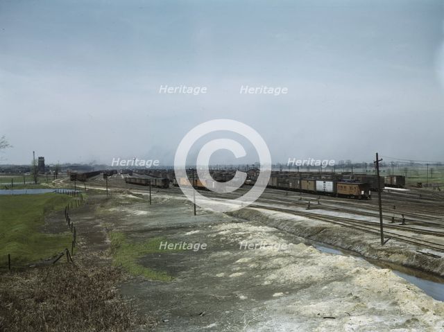 C. M. St. P. & P. R.R., general view of part of the yard, Bensenville, Ill., 1943. Creator: Jack Delano.