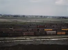 C. M. St. P. & P. R.R., general view of part of the yard, Bensenville, Ill., 1943. Creator: Jack Delano
