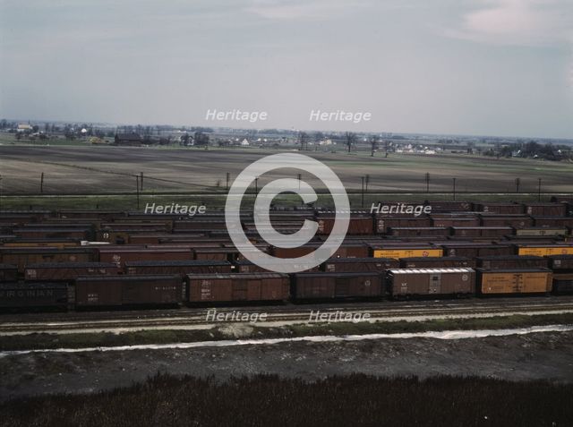 C. M. St. P. & P. R.R., general view of part of the yard, Bensenville, Ill., 1943. Creator: Jack Delano.