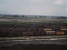 C. M. St. P. & P. R.R., general view of part of the yard, Bensenville, Ill., 1943. Creator: Jack Delano