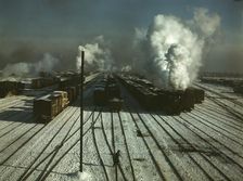 C & NW RR, a general view of a classification yard at Proviso Yard, Chicago, Ill., 1942. Creator: Jack Delano