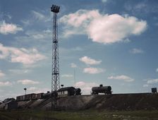 C & NW RR [Chicago and North Western railroad], tank cars...Proviso yard, Chicago, Illinois, 1943. Creator: Jack Delano