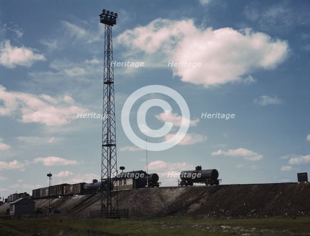 C & NW RR [Chicago and North Western railroad], tank cars...Proviso yard, Chicago, Illinois, 1943. Creator: Jack Delano.
